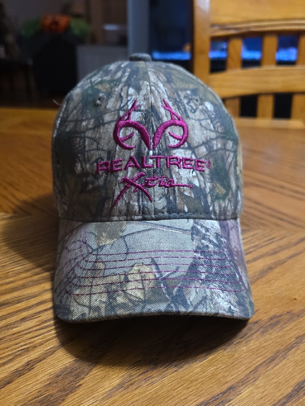 Realtree Camo Hat with Pink Logo Embroidery